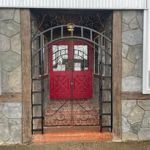 Vertical Concrete Overlay Flagstone Wall