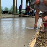 stamped wood plank concrete