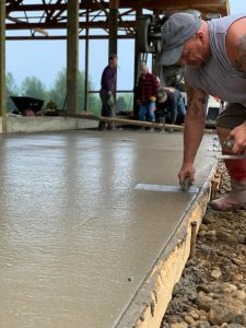 stamped wood plank concrete