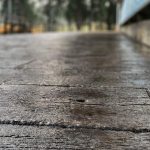 barn wood plank concrete floors