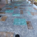 ashlar blue stone slate cement stamping