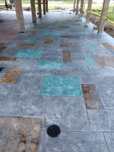 ashlar blue stone slate cement stamping