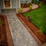 appian cobblestone stamped concrete pathway