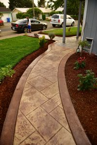 appian cobblestone stamped concrete walkway