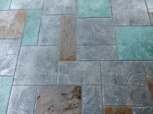 ashlar blue stone slate cement stamp