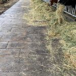 barn wood plank concrete floors