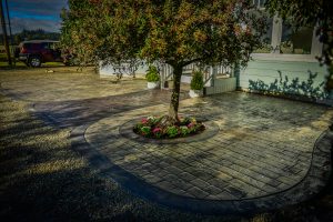 decorative stamped concrete walkways