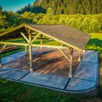 hydrangea ranch buildings and concrete