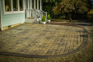 decorative stamped concrete pathways