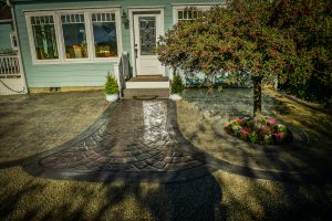 decorative stamped concrete pathways