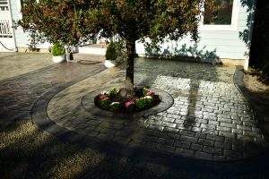 decorative stamped concrete walkways