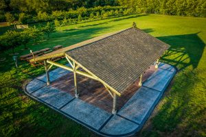 hydrangea ranch buildings and concrete