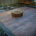 heavy bark fire pit decorative concrete