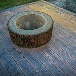 reclaimed lumber stamped concrete
