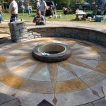 medallion fireplace concrete
