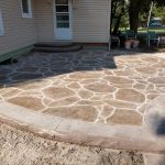 flagstone concrete stamp on the oregon coast
