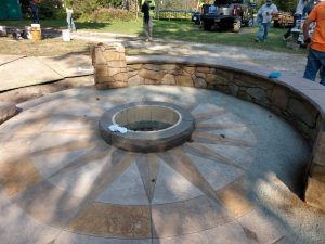 decorative concrete fireplace