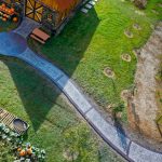 colored patio and concrete stamped outdoor living space