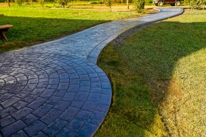 colored patio and concrete stamp