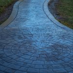 colored patio and concrete stamped outdoor living space