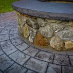 stamped concrete fire places on the oregon coast