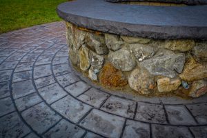 stamped concrete fire places on the oregon coast