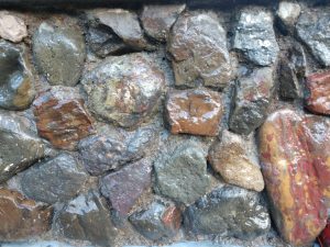 authentic rock wall concrete stamping 
