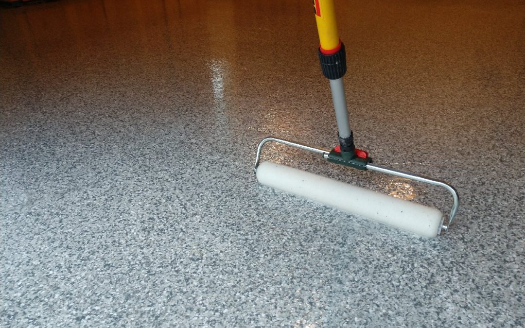 A HERMETIC Elite Crete Systems Flake Flooring System