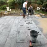 process of concrete wood planks
