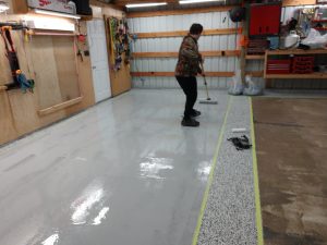 epoxy flake in garage flooring