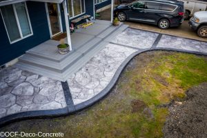 flagstone stamped walkways