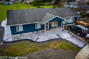 stamped concrete on the Oregon Coast