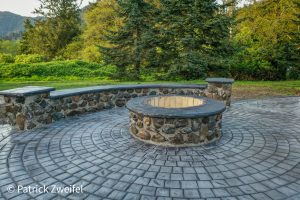 stamped concrete fireplaces