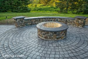 stamped concrete fireplaces