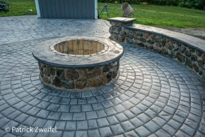 decorative concrete fireplace