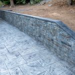 patio with vertical wall