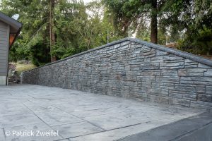stamped concrete vertical walls