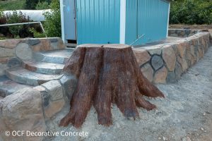 concrete tree stump 