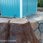 shower stamped concrete