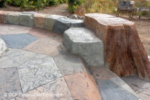 cobblestone stamped concrete