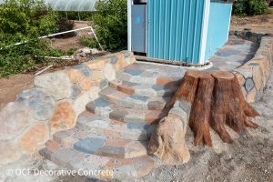 decorative cobblestone stamped concrete