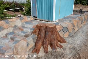 decorative cobblestone stamped concrete
