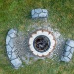 stamped concrete fireplace