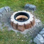 stamped concrete outdoor seating