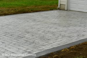 cobblestone stamped concrete