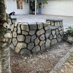 decorative stamped concrete vertical wall