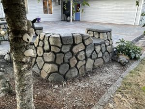 decorative stamped concrete vertical wall