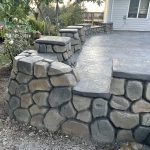 stamped concrete vertical walls