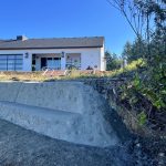 outdoor stamped concrete walls