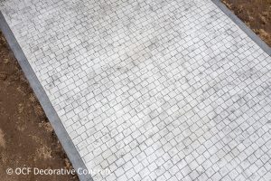 cobblestone stamped concrete